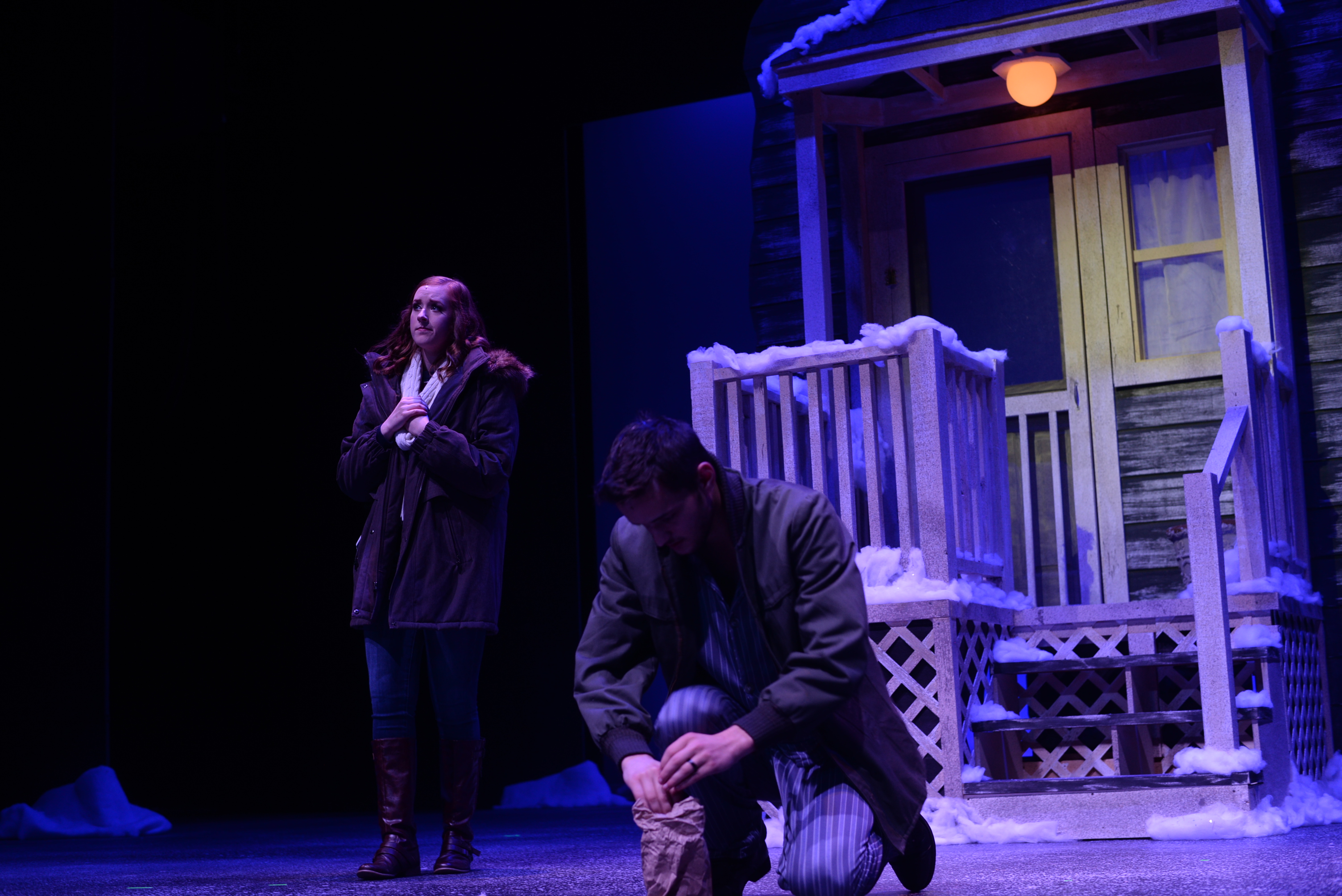 Almost, Maine
Chipola College, Marianna, Florida
Playwright - John Cariani
Director - Charles Sirmon
Scenic/Lighting Design - Constance R Smith
Costume Design - Zac West
Technical Direction - Constance R Smith
Photos - Joseph Daniel Williams